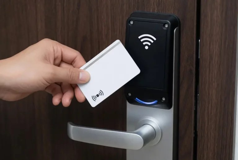 Instalasi access control RFID door lock untuk kantor di Semarang